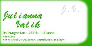 julianna valik business card